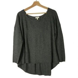 Soft Joie Talaith Gray Pleated Back Lightweight Knit Sweater M